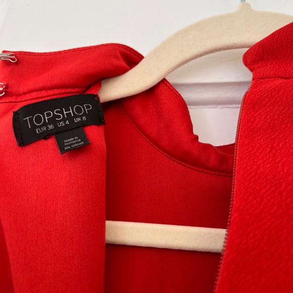 Burnt Orange Topshop Bodycon dress with side cutouts, US 4 - Picture 3 of 3